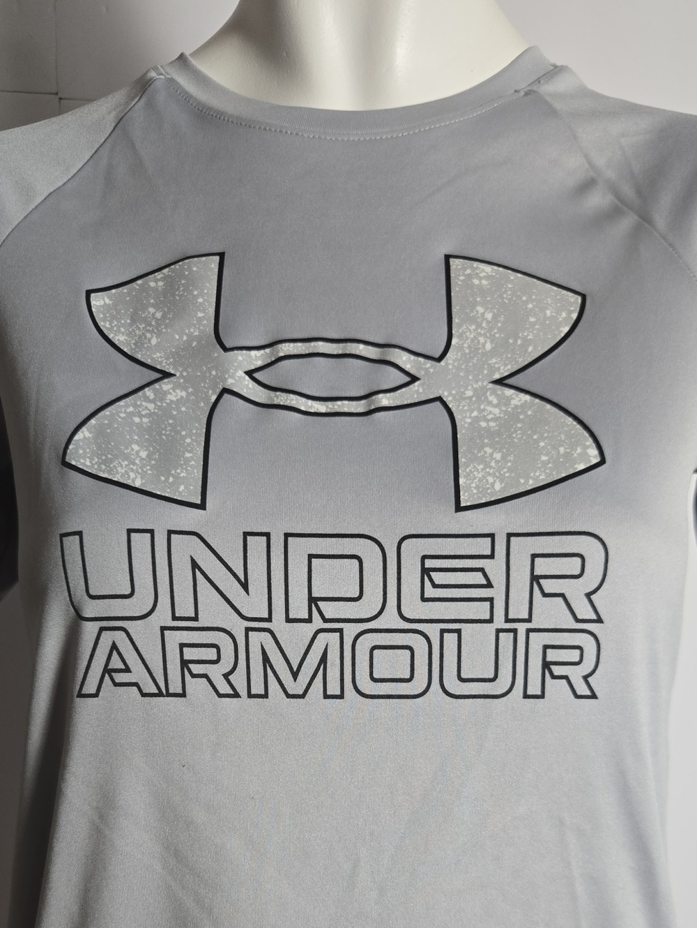 Under Armour Light Grey Short Sleeve Logo Performance Tee
